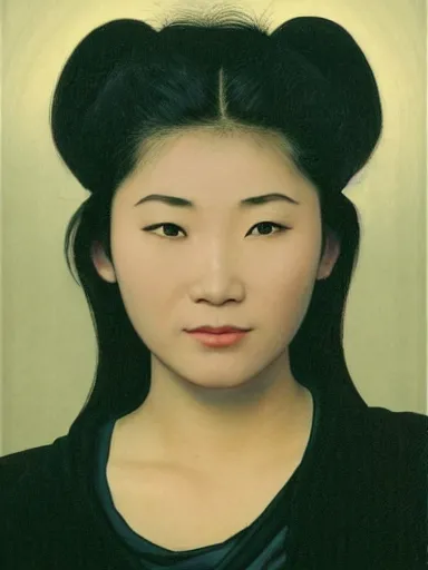 Prompt: portrait of a modern asian woman wearing a dark shirt, upper body 2d game avatar, Donato Giancola, Kodak film stock, chiaroscuro lighting, default pose neutral expression, expressionist colour, face-on head shot, close-up, eye-contact, sharp focus, shape language, Alphonse Mucha/Gustav Klimt style, alpha masked transparent flat grey background, 4k, volumetric lighting, French Nouveau, trending on artstation, octane render, ultra detailed, hyperrealistic