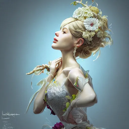 Image similar to the portrait of an absurdly beautiful, graceful, elegant, sophisticated, young perky girl made up of lemons, an ultrafine hyperdetailed illustration by kim jung gi, irakli nadar, intricate linework, bright colors, octopath traveler, final fantasy, unreal engine 5 highly rendered, global illumination, radiant light, detailed and intricate environment