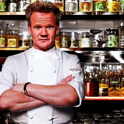 Image similar to gordon ramsey drinks the lamb sauce, it is very tasty and spicy, very good