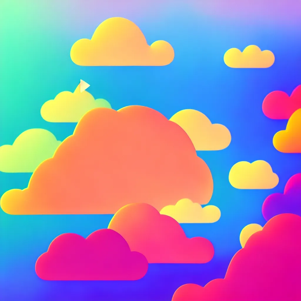 Image similar to a simple micro-service deployed to a public cloud , presented at keynote by CEO, trending on Artstation, painting by Jules Julien, Leslie David and Lisa Frank, muted colors with minimalism