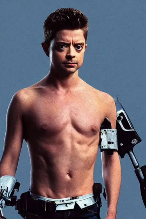 Prompt: topher grace as the terminator