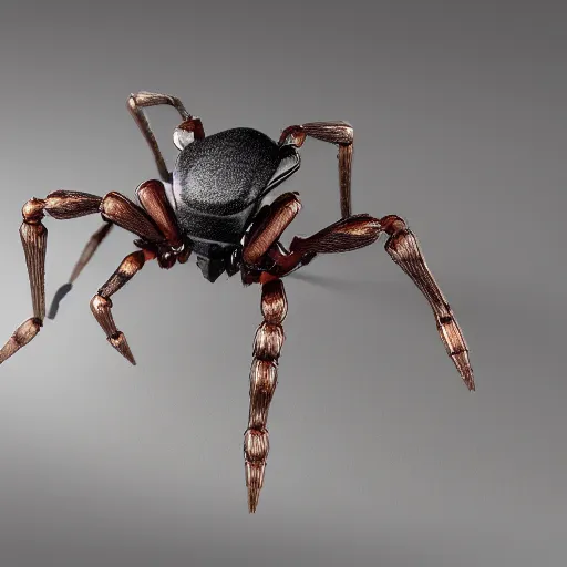 Image similar to cyclops minature horse spider with 8 legs, trending on artstation, scary