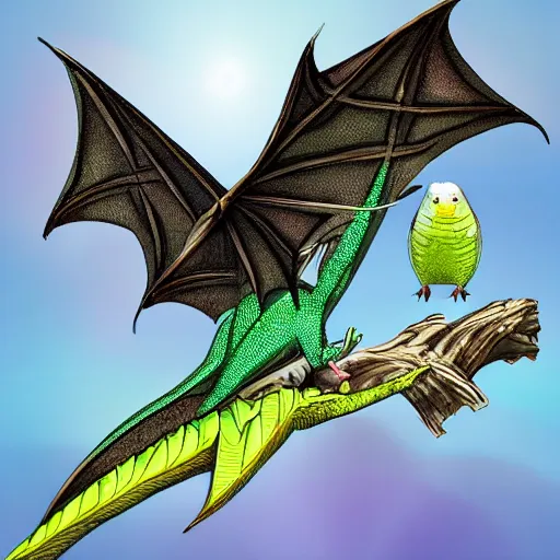 Image similar to A Dragon & Budgie Hybrid Profile Picture