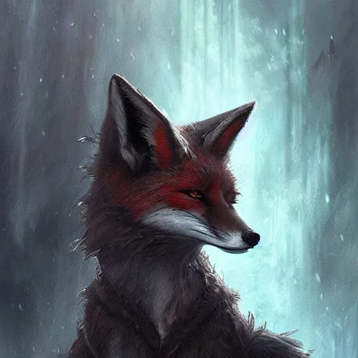 Prompt: a fox, dark fantasy art, epic fantasy art
