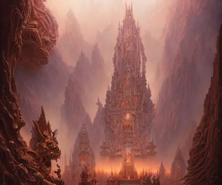 Image similar to a beautiful temple, dramatic lighting, ultra realistic, intricate details, highly detailed by peter mohrbacher, allen williams, hajime sorayama, wayne barlowe, boris vallejo, aaron horkey, gaston bussiere, artgerm