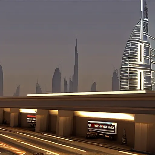 Prompt: gta : dubai, indirect lighting