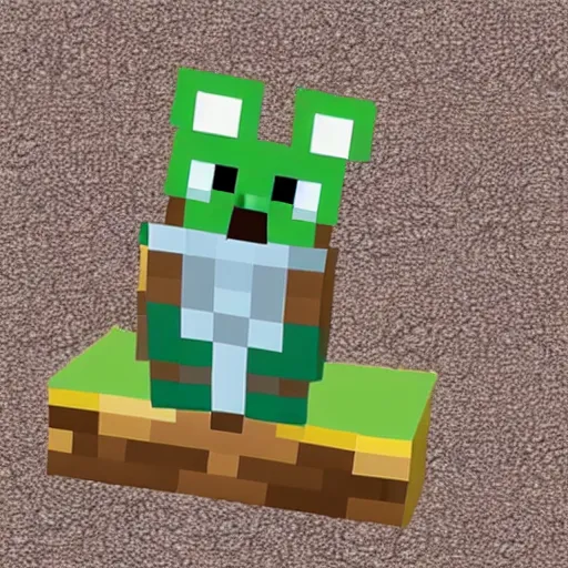 Image similar to a minecraft kangaroo