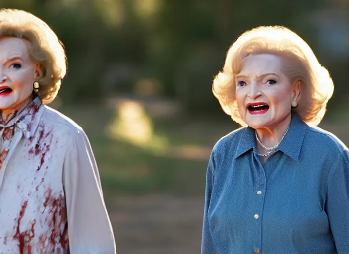 Image similar to film still of betty white as walker in walker texas ranger, 8 k