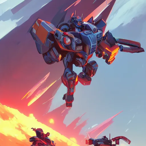 Image similar to hero world transformers, behance hd by jesper ejsing, by rhads, makoto shinkai and lois van baarle, ilya kuvshinov, rossdraws global illumination