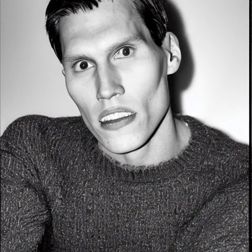 Image similar to A photograph of Jerma985 with short hair who looks like Jerma985 wearing a sweater in the 2010s, Jerma985, looks like Jerma985, taken in the late 2010s, taken on a 2010s Camera, realistic, hyperrealistic, very realistic, highly detailed, very detailed, extremely detailed, detailed, digital art, trending on artstation, headshot and bodyshot, detailed face, very detailed face, very detailed face