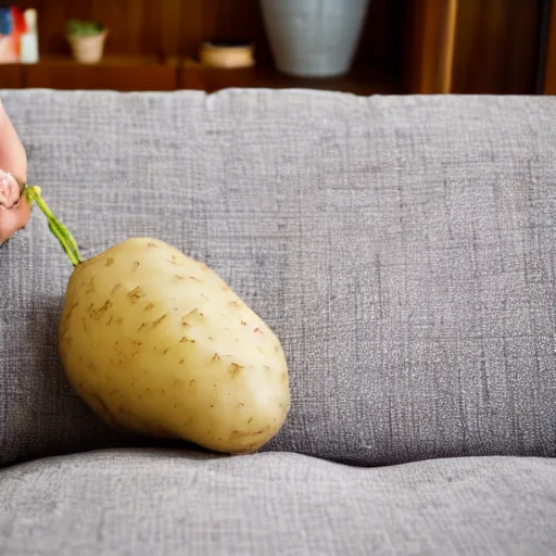 Image similar to potato on couch