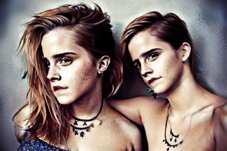 Image similar to emma watson, dope tattoo, hyperrealistic