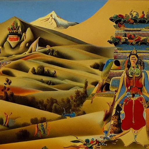 Image similar to khinkali, real life, sharp focus, painted by salvador dali