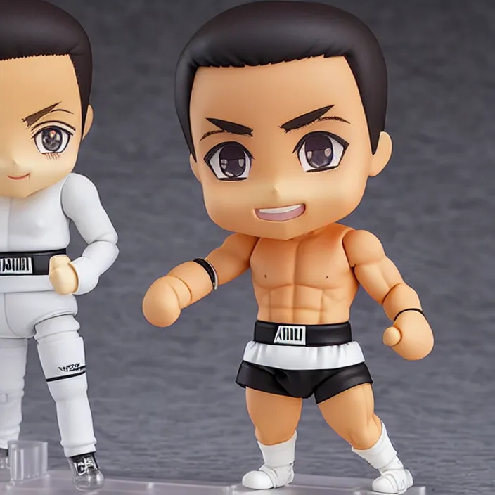 Image similar to Muhammad Ali, An anime Nendoroid of Muhammad Ali, figurine, detailed product photo