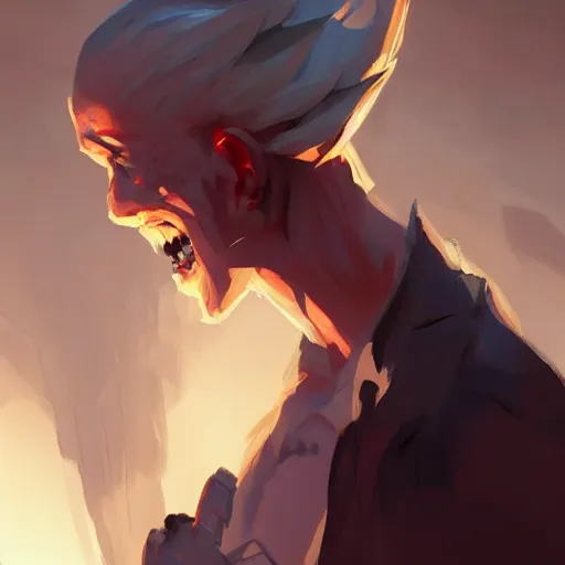 Prompt: portrait bald man with 2 black spikes driven through his eyes, official fanart behance hd artstation by jesper ejsing, by rhads, makoto shinkai and lois van baarle, ilya kuvshinov, ossdraws