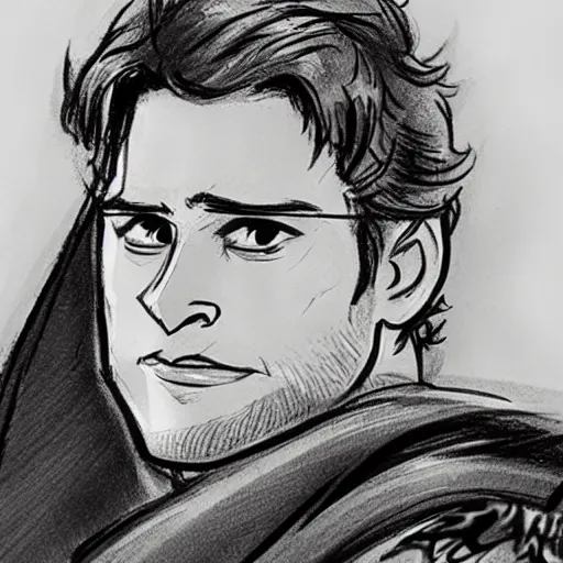 Image similar to milt kahl sketch of seth rogen as anakin skywalker in star wars episode 3