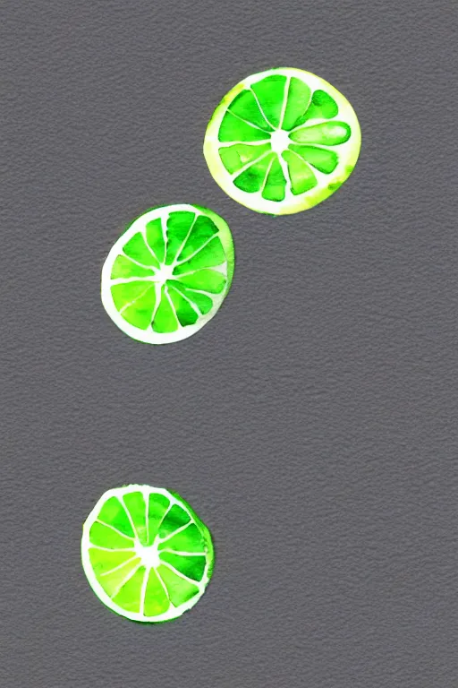 Prompt: minimalist watercolor art of a lime, illustration, vector art