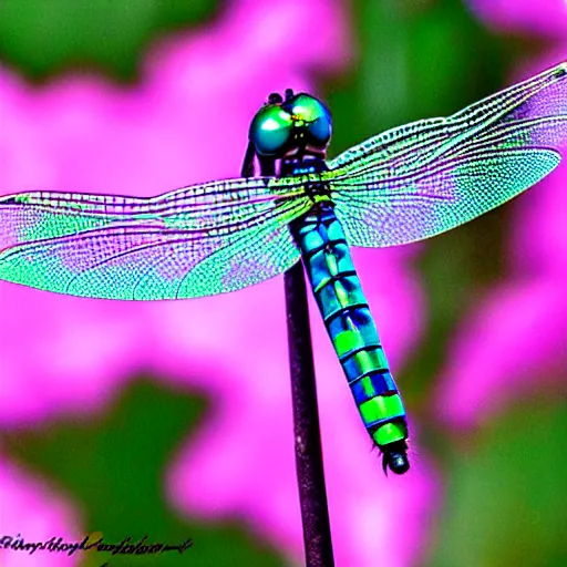 Image similar to iridescent dragonfly