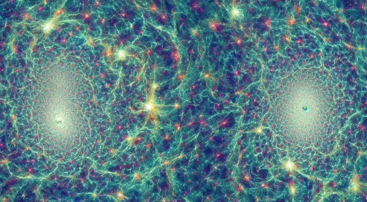 Image similar to endless fractal seen inside galaxies in outspace, hyperdetailed, 4 k