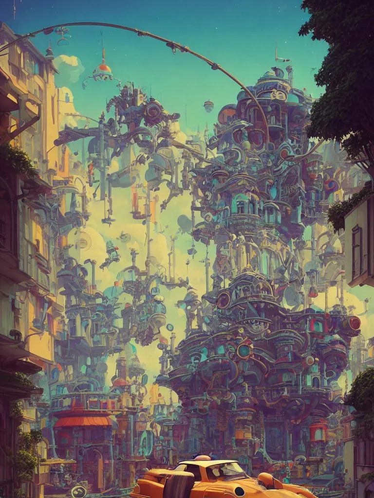 Prompt: outdoor retro arcade cabinet, moody::alejandro jodorowsky, studio ghibli, beeple and James Gilleard and Justin Gerard :: ornate, dynamic, particulate, intricate, elegant, highly detailed, centered, artstation, smooth, sharp focus, octane render, 3d