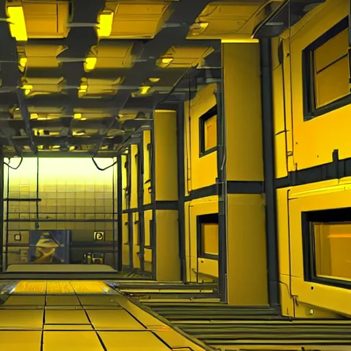 Image similar to inside the black mesa research facility