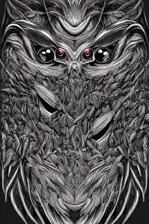 Image similar to evil owl monster, symmetrical, highly detailed, digital art, sharp focus, trending on art station