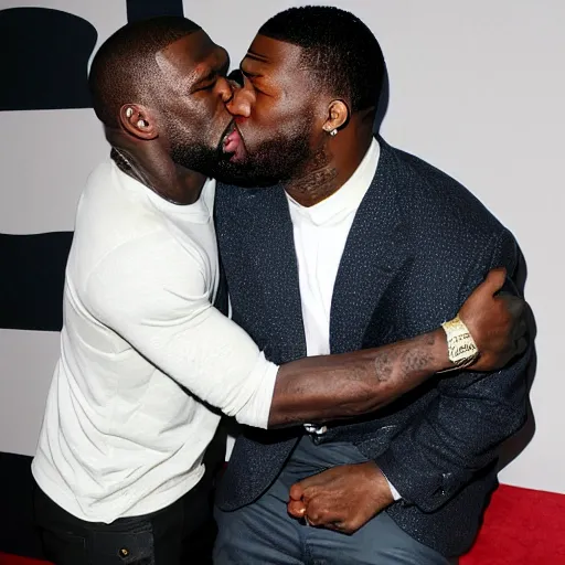 Image similar to 5 0 cent kissing with jayceon terrell taylor