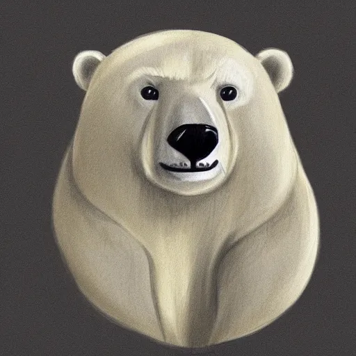 Prompt: drawing of a cute polar bear, resembling donald trump, character design sketch, childrens book illustration, trending on artstation