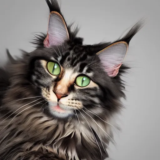 Image similar to Maine Coon cat in space. Photorealistic. 8k.