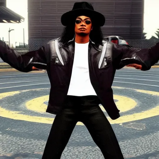 Prompt: “Michael Jackson GTA V Loading Screen”