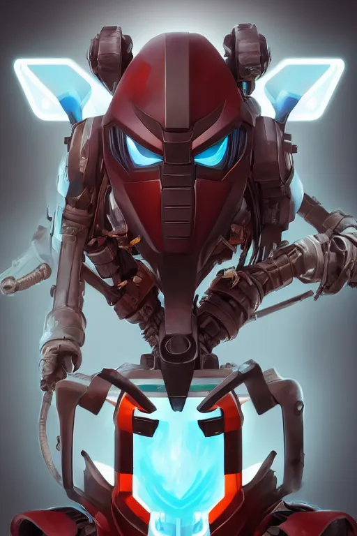 Image similar to epic mask helmet robot ninja portrait stylized as fornite style game design fanart by concept artist gervasio canda, behance hd by jesper ejsing, by rhads, makoto shinkai and lois van baarle, ilya kuvshinov, rossdraws global illumination radiating a glowing aura global illumination ray tracing hdr render in unreal engine 5