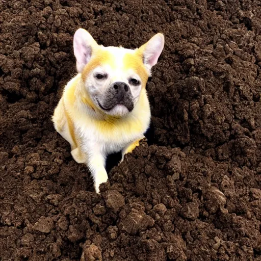 Image similar to Cherdleys eating a pile of dirt