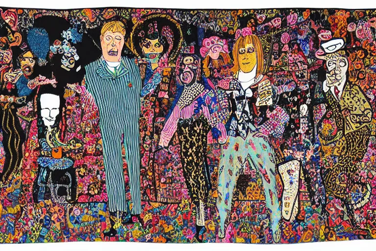 Prompt: cabaret, by grayson perry, intricate tapestry