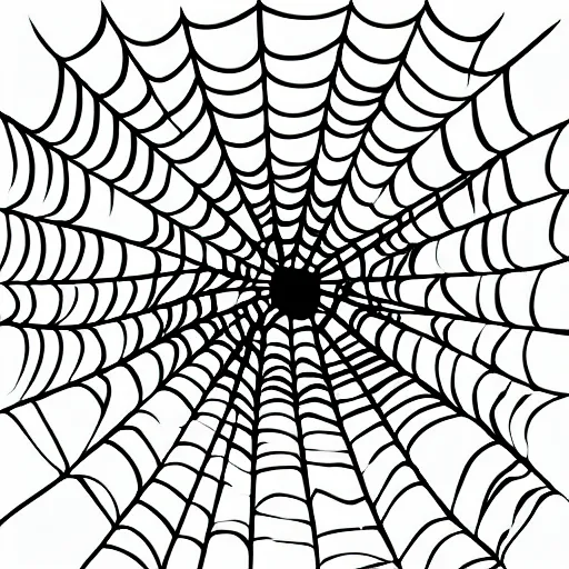 Prompt: one-line art grafic the a spider web as shape-sheep, grey scale