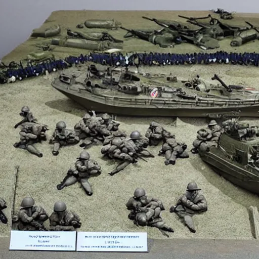 Image similar to a diorama of the D-Day