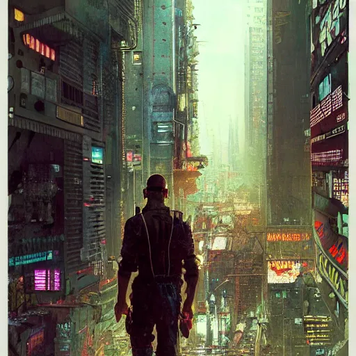 Image similar to a cyberpunk dystopia, highly detailed, Norman Rockwell, bokeh,