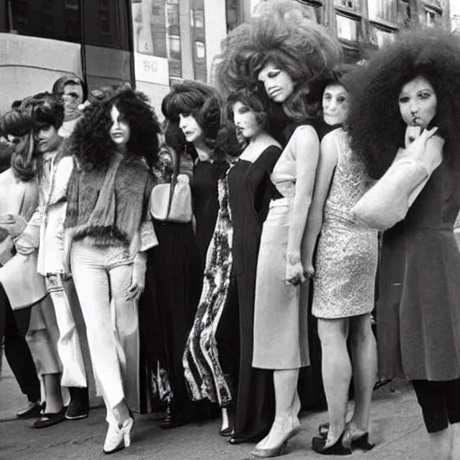 Image similar to 1 9 6 9 big hair day in new york