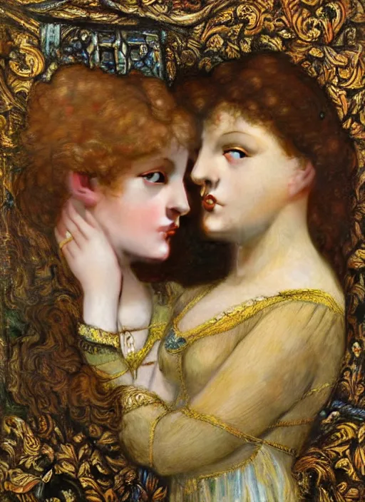 Prompt: masterpiece of intricately detailed preraphaelite photography hybrid of judy garland and courtney love, inside a beautiful underwater train, woman with large lips big eyes straight fringe, dress yellow ochre, by william morris ford madox brown william powell frith frederic leighton john william waterhouse hildebrandt