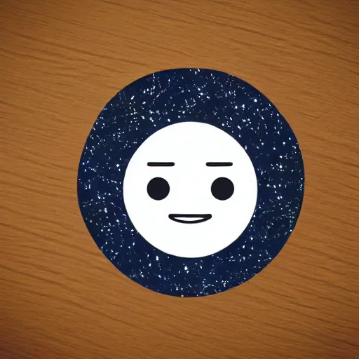 Prompt: user icon emoji sticker, stars background, octane render