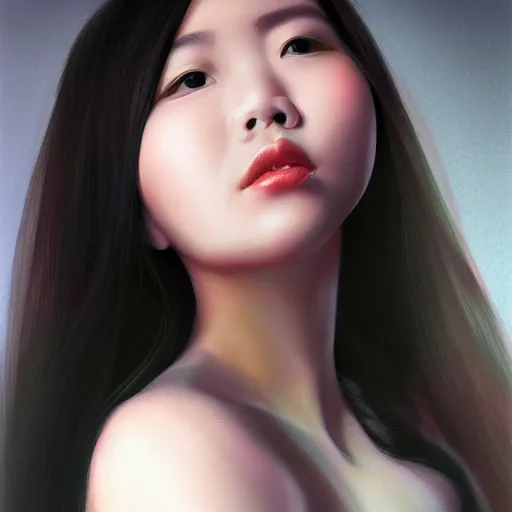 Prompt: beautiful portrait of an attractive young Asian woman, photo realistic, details, elegant, trending on art station, high quality