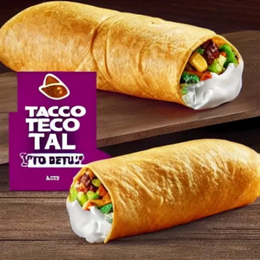 Image similar to new from taco bell - El Grande - a $18.99 burrito containing all ingredients taco bell has