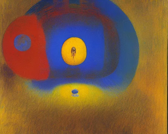 Image similar to Void of the soul. Odilon Redon. Dali. Roberto Matta.