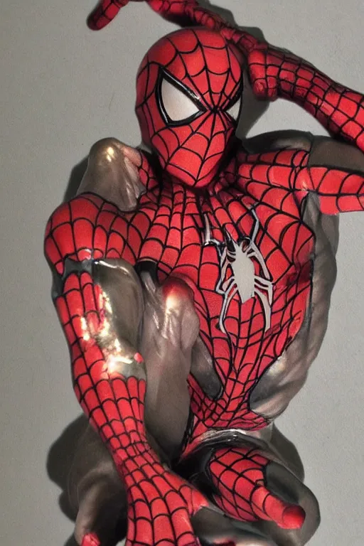 Image similar to 35mm photo of creepy spiderman mutant monster, photorealistic, detailed, horror