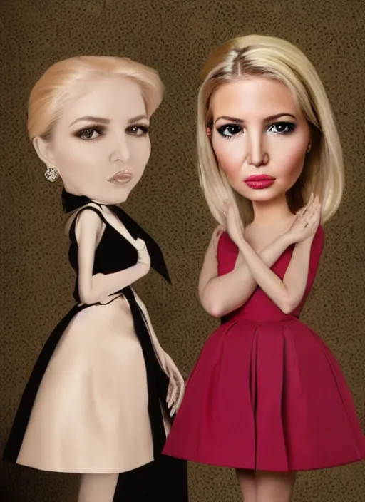 Image similar to ivanka trump as a mark ryden doll, detailed digital art, trending on Artstation