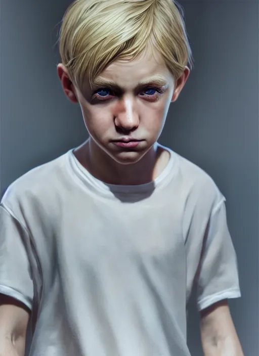 Prompt: ( ( ( ( ( hyperrealist cg of blonde boy thief ) ) ) ) ) by daniel f. gerhartz and matt stewart, fantasy, photorealistic, octane render, unreal engine, dynamic lighting, perfect factions, very detailed faces, trending on artstation, poster, volumetric lighting, 4 k, award winning