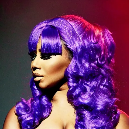 Prompt: gold bust of nicki minaj