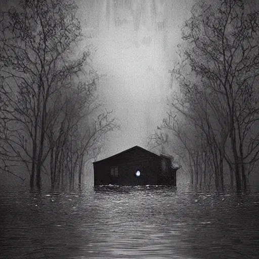 Prompt: Flooded Liminal Spaces trending on /r/creepy