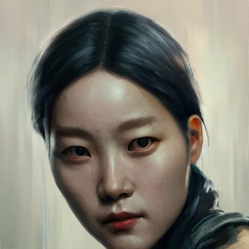 Prompt: kim ji - soo, hyperrealistic portrait, bladerunner street, art of elysium by jeremy mann and alphonse mucha, fantasy art, photo realistic, dynamic lighting, artstation, poster, volumetric lighting, very detailed face, 4 k, award winning