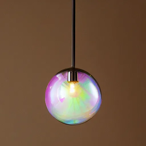 Prompt: gloss metal brightning iridescent lighting sphere