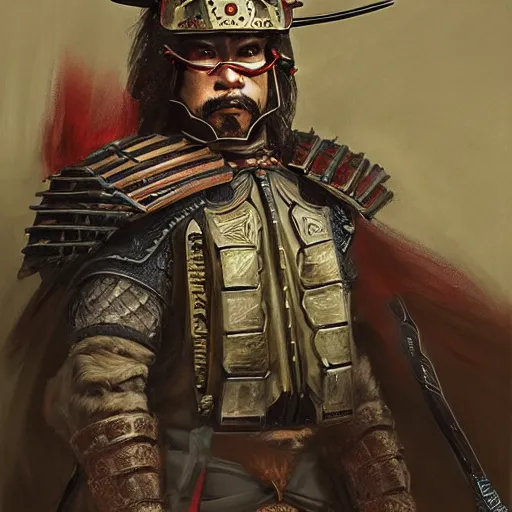 Image similar to ancient samurai warrior as a d&d character, portrait art by Donato Giancola and James Gurney, digital art, trending on artstation